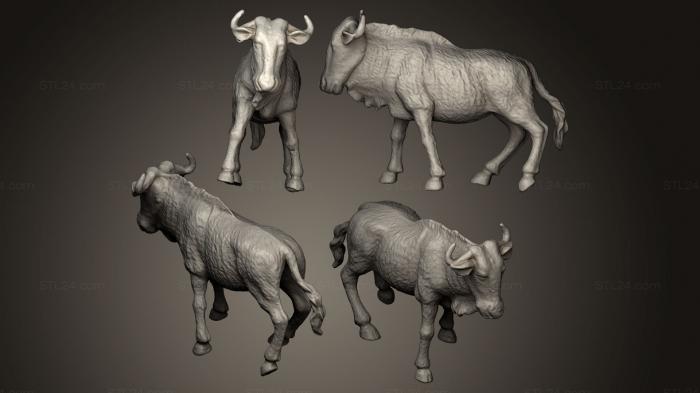 Статуэтки животных (Антилопа Гну, STKJ_0553) 3D модель для ЧПУ станка